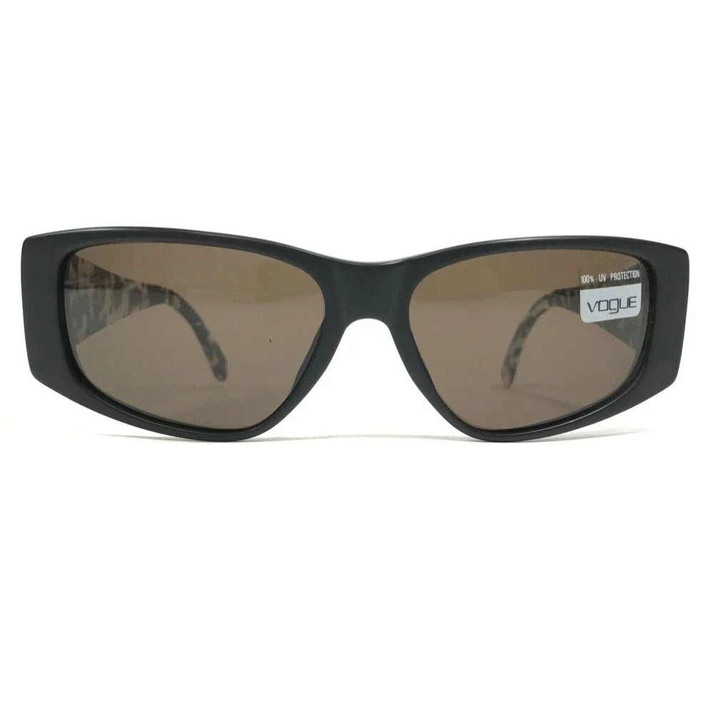Vogue Sunglasses VO2068-S W767-S Black White Square Frames with Brown Lenses